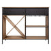 Wijnkast Dressoir Barkast "Jochem" Industrieel Design | Essenhout en Staal | 118x32x94cm - Industrieelinhuis.nl
