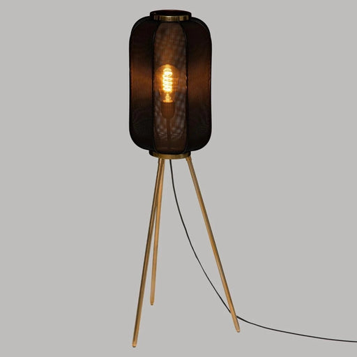 Staande lamp "Luna" | Metaal Zwart Goud | 93cm - Industrieelinhuis.nl
