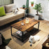 Salontafel Industrieel Design | Houtlook en Staal | 106,2x60,2x45cm