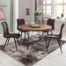 Eettafel rond 120 cm massief houten Sheesham eettafel keukentafel - Industrieelinhuis.nl