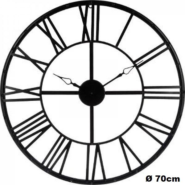 Klok Wandklok industrieel | Zwart Staal | ø 70cm - Industrieelinhuis.nl