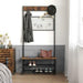 Garderoberek XL Industrieel Design | Houtlook en Staal | 92x41,5x187cm - Industrieelinhuis.nl