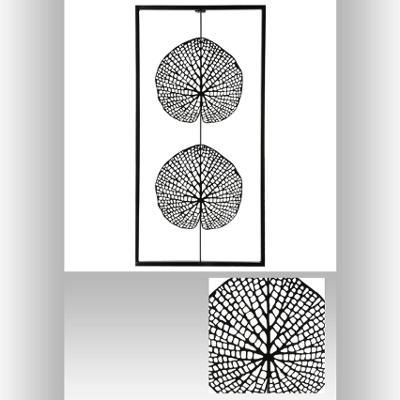 Wanddecoratie Blad frame | Metaal | 31x1,5x61cm - Industrieelinhuis.nl