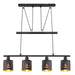 Hanglamp eettafel - Industrieel Design | Zwart met goud | 70cm - Industrieelinhuis.nl