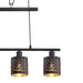 Hanglamp eettafel - Industrieel Design | Zwart met goud | 70cm - Industrieelinhuis.nl
