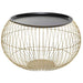 Salontafel set rond Industrieel Design | Staal Goud met zwart | 66.5x41.5cm - Industrieelinhuis.nl