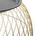 Salontafel set rond Industrieel Design | Staal Goud met zwart | 66.5x41.5cm - Industrieelinhuis.nl