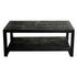 Salontafel met schap Industrieel Design | Zwart Mangohout en Staal | 110x60x45cm