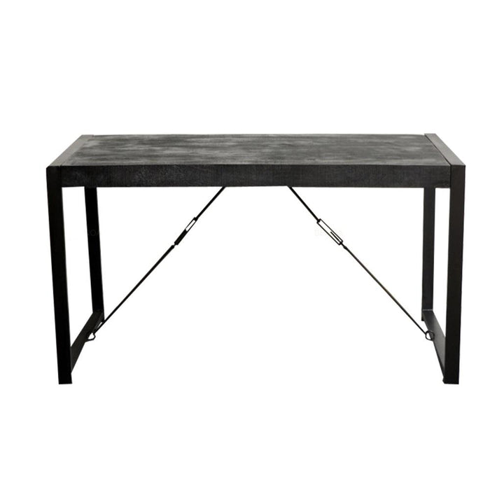 Eettafel / Keukentafel Industrieel Design | Zwart Mangohout en Staal | 140x80x76cm - Industrieelinhuis.nl