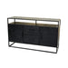 Sidetable Dressoir Kast Jax Visgraat Industrieel Design | Zwart Mangohout en Staal | 150x45x90cm - Industrieelinhuis.nl