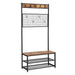 Garderoberek XL Industrieel Design | Houtlook en Staal | 92x41,5x187cm - Industrieelinhuis.nl