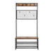 Garderoberek XL Industrieel Design | Houtlook en Staal | 92x41,5x187cm - Industrieelinhuis.nl