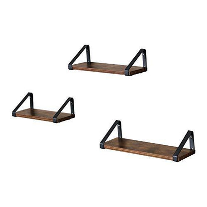 Set van 3 schappen Industrieel Design | Houtlook en Staal 30-35-40cm - Industrieelinhuis.nl