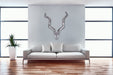 Herten gewei troffee wand muur | Zilver Aluminium | 80cm - Industrieelinhuis.nl
