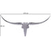 Stierenhoorns troffee wand muur | Zilver Aluminium | 125cm - Industrieelinhuis.nl