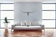 Stierenhoorns troffee wand muur | Zilver Aluminium | 75cm - Industrieelinhuis.nl