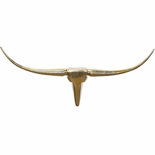 Stierenhoorns troffee wand muur | Goud Aluminium | 100cm - Industrieelinhuis.nl
