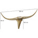 Stierenhoorns troffee wand muur | Goud Aluminium | 100cm - Industrieelinhuis.nl