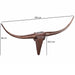 Stierenhoorns troffee wand muur | Brons Aluminium | 100cm - Industrieelinhuis.nl