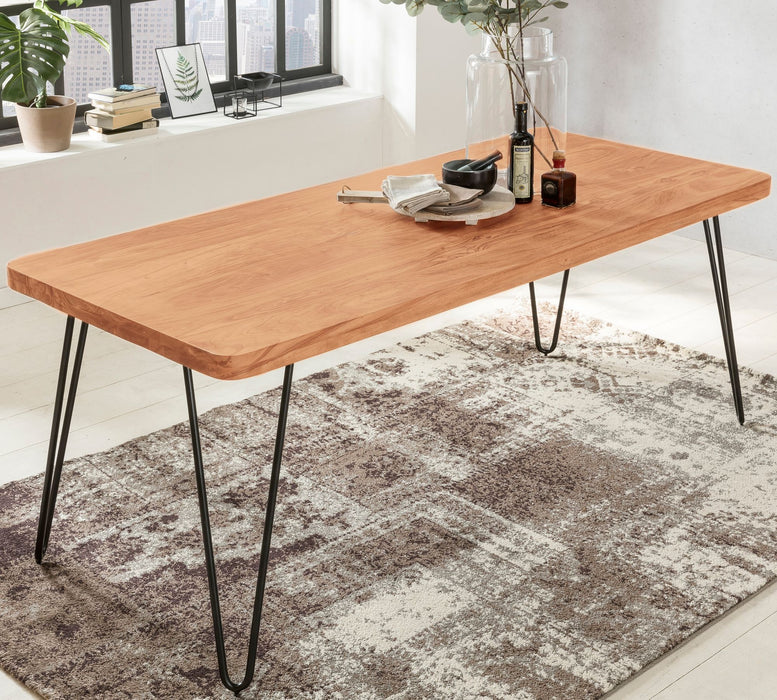 Eettafel / Keukentafel Industrieel Design | Acacia en Staal | 180-200 - Industrieelinhuis.nl