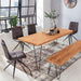 Eettafel / Keukentafel Industrieel Design | Acacia en Staal | 180-200 - Industrieelinhuis.nl
