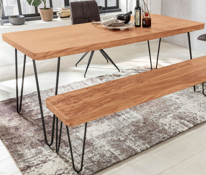 Eettafel / Keukentafel Industrieel Design | Acacia en Staal | 180-200 - Industrieelinhuis.nl