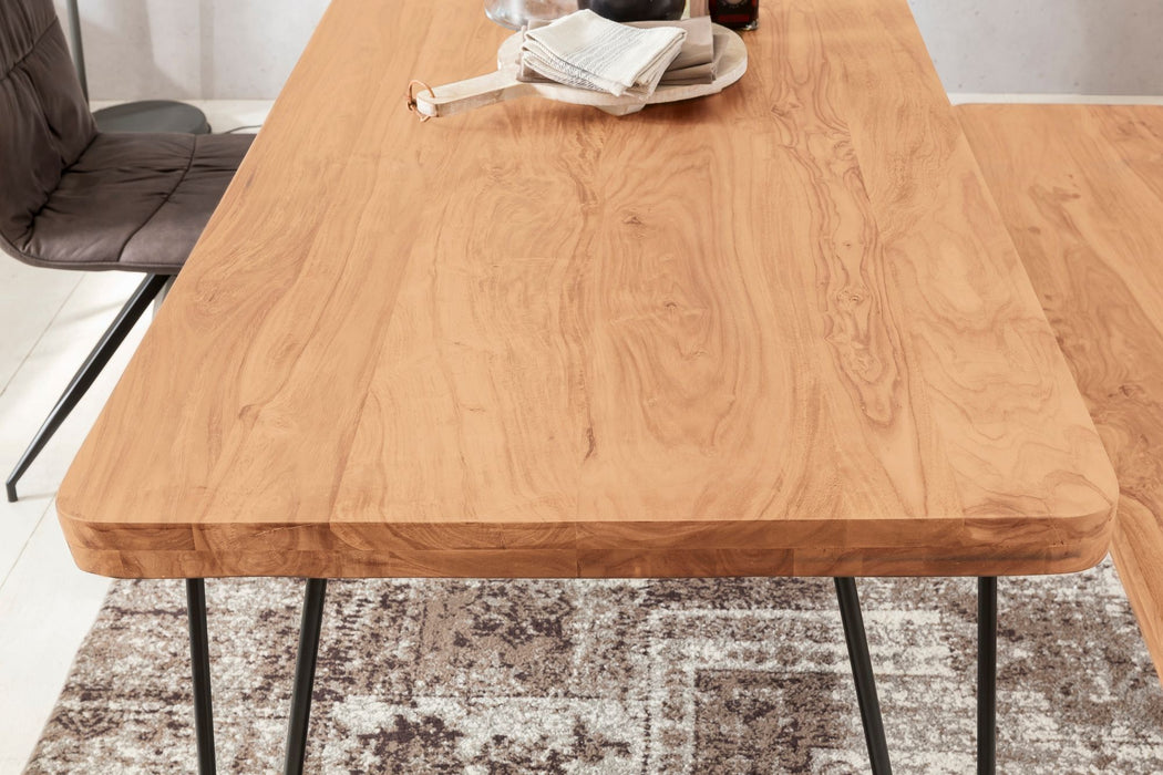 Eettafel / Keukentafel Industrieel Design | Acacia en Staal | 180-200 - Industrieelinhuis.nl