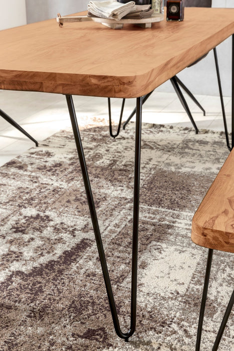 Eettafel / Keukentafel Industrieel Design | Acacia en Staal | 180-200 - Industrieelinhuis.nl