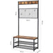 Garderoberek XL Industrieel Design | Houtlook en Staal | 92x41,5x187cm - Industrieelinhuis.nl