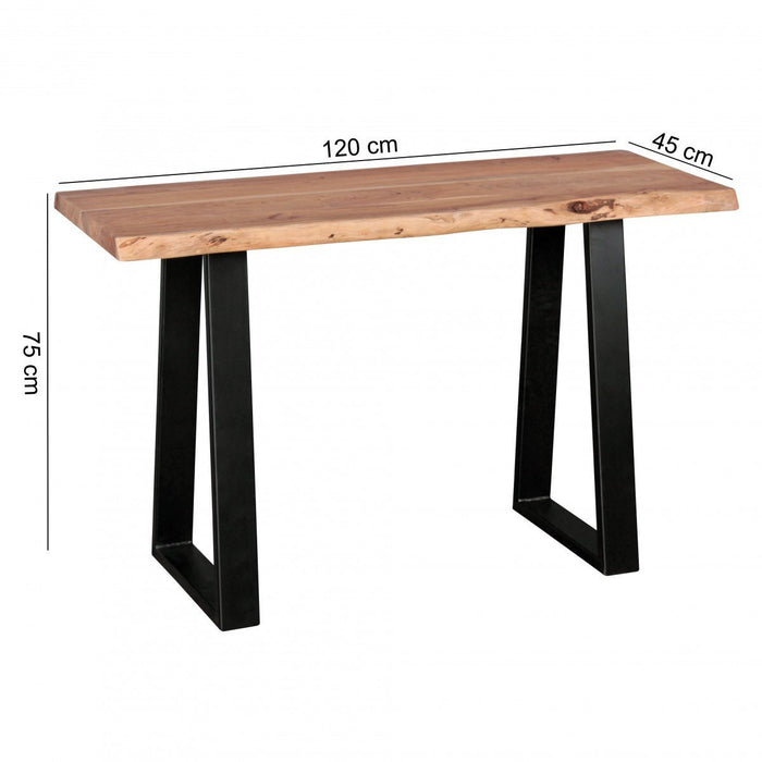 Console tafel GAYA landelijke stijl bureau acacia kaptafel secretaris massief hout - Industrieelinhuis.nl