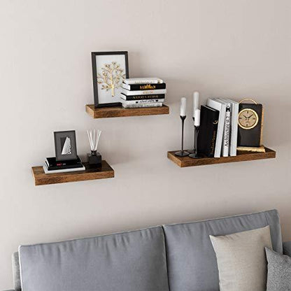 Zwevend schap Industrieel Design | Houtlook | 40x20x3,8cm - Industrieelinhuis.nl
