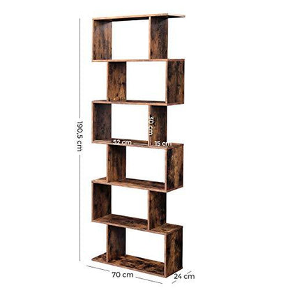 Schappenkast / Boekenkast Industrieel Design | Houtlook en Staal | 70x24x190,5cm - Industrieelinhuis.nl