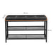 Schoenenrek / bankje Industrieel Design | Houtlook en Staal | 80x30x48cm - Industrieelinhuis.nl