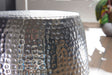 Beistelltisch 30x49,5x30cm Aluminium Silber Dekotisch orientalisch rund | Kleiner Hammerschlag Abstelltisch | Designer Ablagetisch Metall modern | Anstelltisch schmal - Industrieelinhuis.nl
