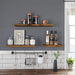 Zwevend schap Industrieel Design | Houtlook | 80x20x3,8cm - Industrieelinhuis.nl