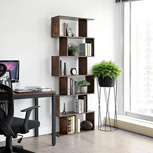 Schappenkast / Boekenkast Industrieel Design | Houtlook en Staal | 70x24x190,5cm - Industrieelinhuis.nl