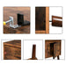 Staande boekenkast retro Industrieel Design | Houtlook | 60x30x140cm - Industrieelinhuis.nl