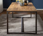 Esszimmertisch 120x77x60 cm Mango Massivholz / Metall Vintage Esstisch | Küchentisch Massiv Klein | Holztisch Esszimmer | Kleiner Speisetisch Holz - Industrieelinhuis.nl