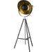 Vloerlamp / Driepoot - Studiolamp Industrieel Design | Zwart met Goud | 180cm - Industrieelinhuis.nl
