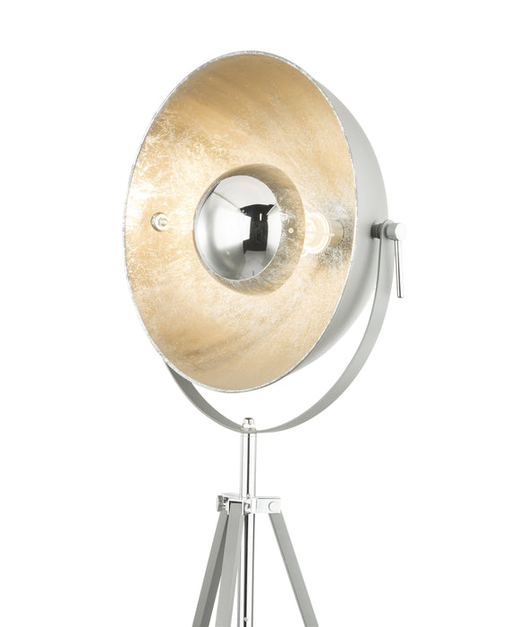 Vloerlamp / Driepoot - Studiolamp Industrieel Design | Grijs met Zilver | 180cm - Industrieelinhuis.nl