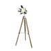 Vloerlamp / Driepoot - Studiolamp Industrieel Design | Hout met Chroom | 140cm - Industrieelinhuis.nl