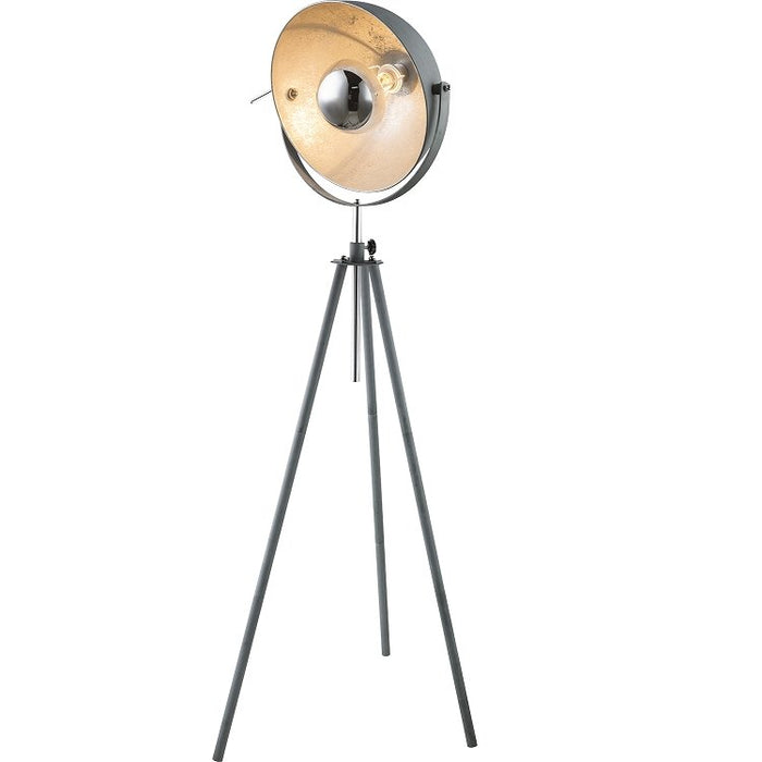 Vloerlamp / Booglamp - Studiolamp Industrieel Design | Donkergrijs met Roségoud | 179cm - Industrieelinhuis.nl