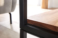 Couchtisch 100x60x45 cm Massivholz Metall Sofatisch Wohnzimmertisch Akazie | Stubentisch Industrial mit Stauraum | Holztisch Kaffeetisch Massiv - Industrieelinhuis.nl