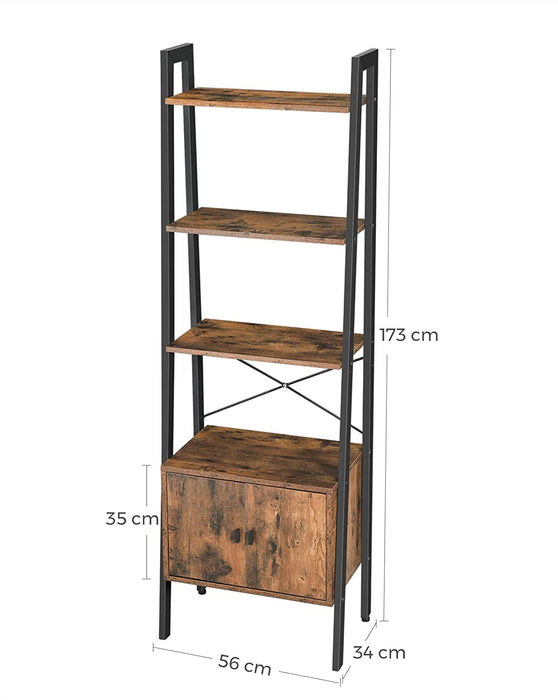 Ladderkast / Schappenkast Industrieel Design | Houtlook en Staal | 56x34x173cm - Industrieelinhuis.nl