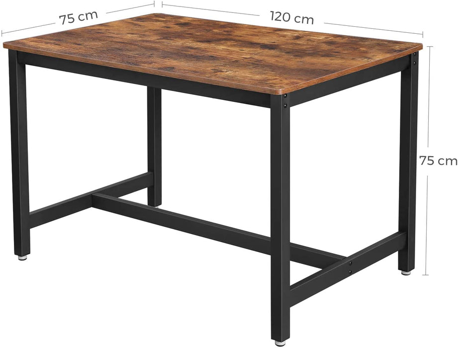 Eettafel Industrieel Design | Houtlook en staal | 120x75x75cm - Industrieelinhuis.nl