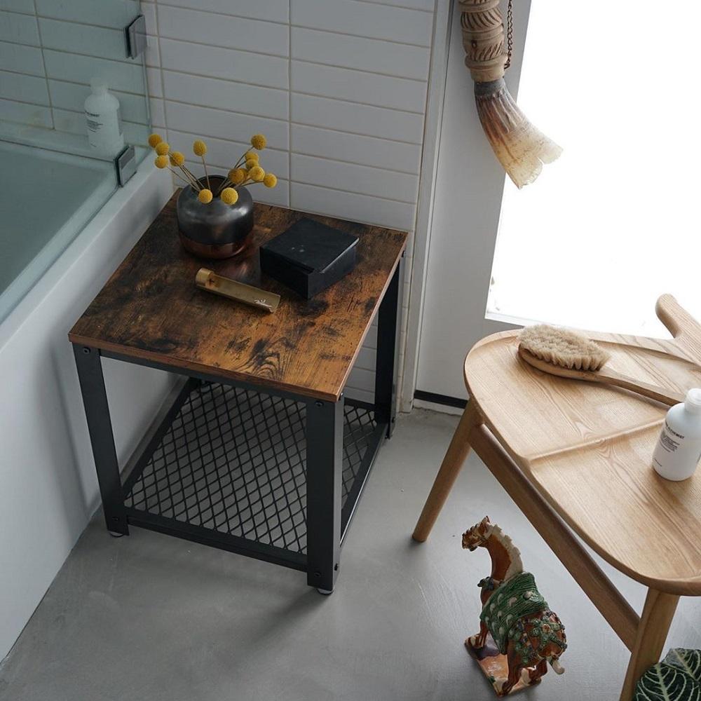 Bijzettafel Industrieel vierkant