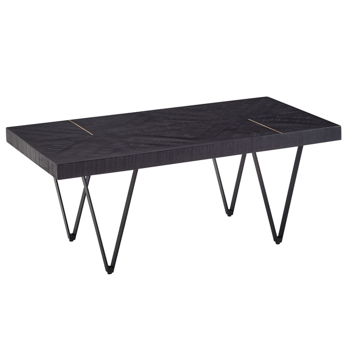 Couchtisch 100x50x40 cm Sofatisch Mango Massivholz Wohnzimmertisch Schwarz | Design Stubentisch Modern Rechteckig | Holztisch Kaffeetisch Metall | Tisch Wohnzimmer - Industrieelinhuis.nl