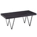 Couchtisch 100x50x40 cm Sofatisch Mango Massivholz Wohnzimmertisch Schwarz | Design Stubentisch Modern Rechteckig | Holztisch Kaffeetisch Metall | Tisch Wohnzimmer - Industrieelinhuis.nl
