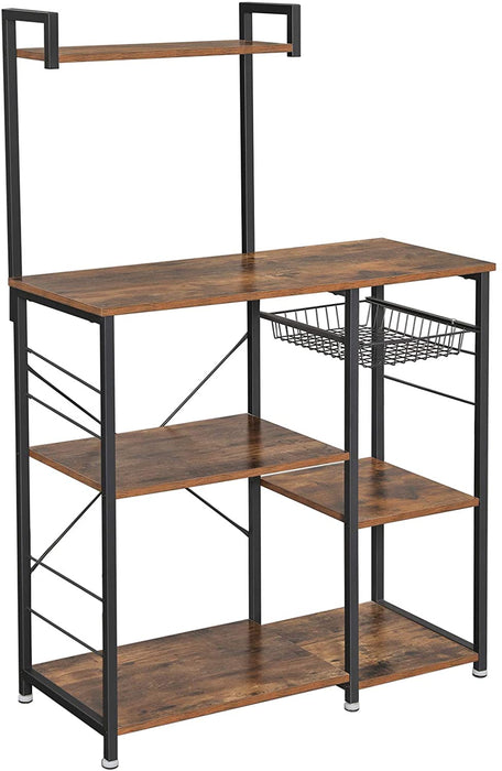 Opbergrek keuken Industrieel Design | Houtlook en Staal | 90x40x132cm - Industrieelinhuis.nl