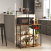 Opbergrek keuken Industrieel Design | Houtlook en Staal | 90x40x132cm - Industrieelinhuis.nl